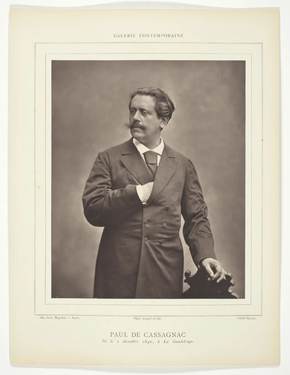 Paul de Cassagnac (French writer and political journalist, 1842-1904) by C. Klary, photograph, 1876-1879