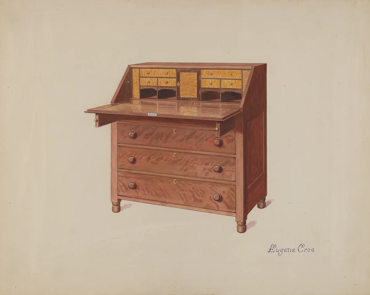 Desk by Eugene Croe, index of american design, 1936