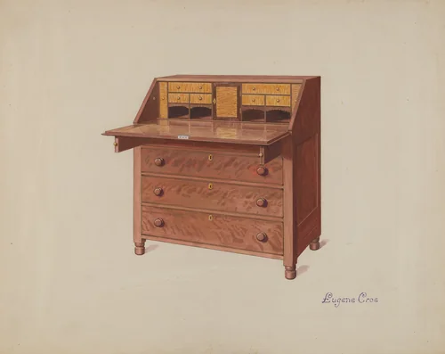 Desk by Eugene Croe, index of american design, 1936