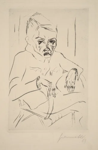 Tired Soldier I by Walter Gramatté, print, 1919