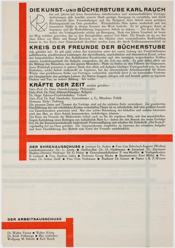 Die Kunst- und Bücherstube Karl Rauch by Herbert Bayer, design, 1925