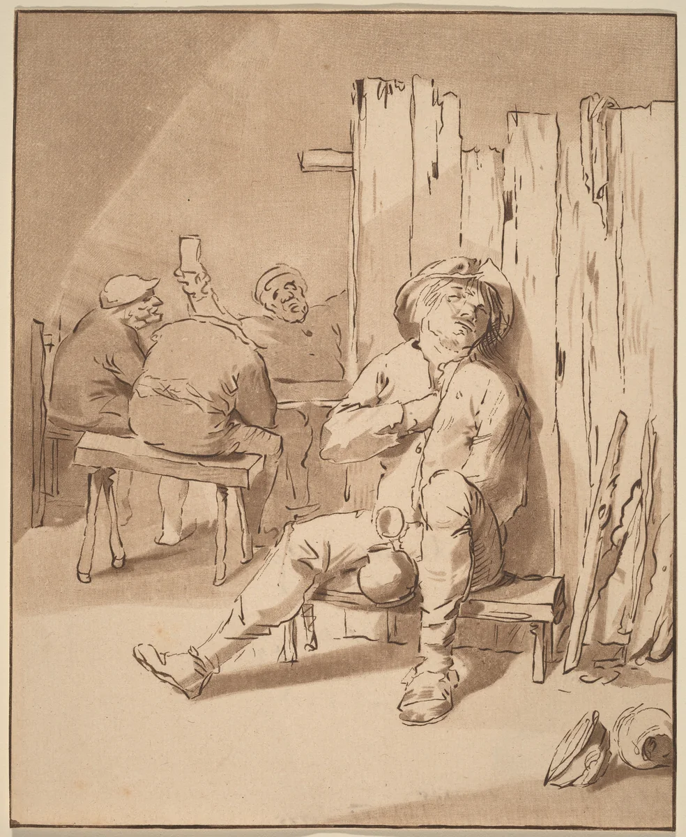 Drunken Peasant at an Inn by Cornelis Ploos van Amstel
Bernhard Schreuder
Adriaen Brouwer, print, 1775