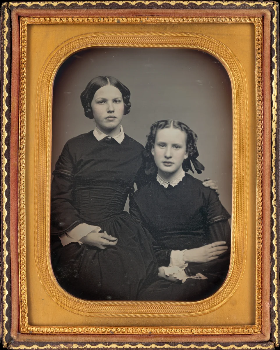 Portrait of Two Girls by American 19th Century, photograph, 1848-1858