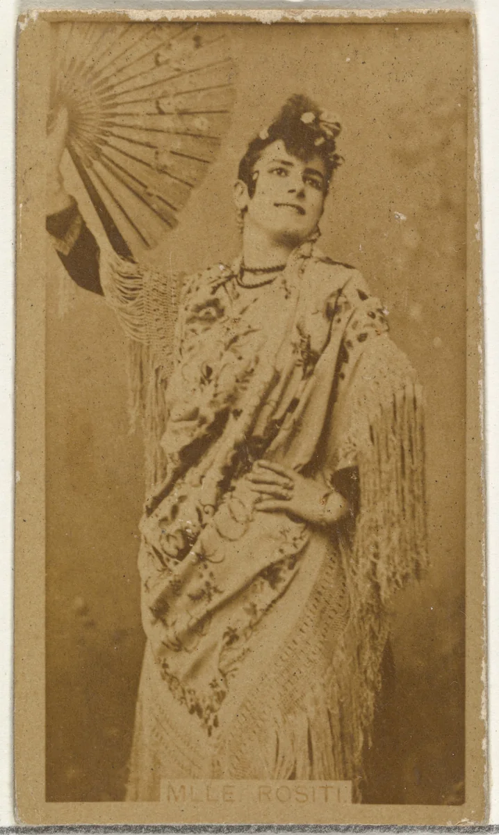Mlle. Rositi, from the Actors and Actresses series (N145-8) issued by Duke Sons & Co. to promote Duke Cigarettes by W. Duke, Sons & Co., photograph, 1890-1895