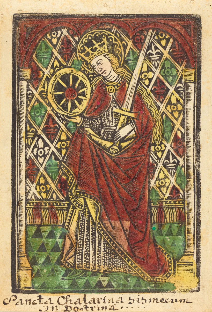 Saint Catherine by Master of the Protective Saints of Cologne, print, 1480