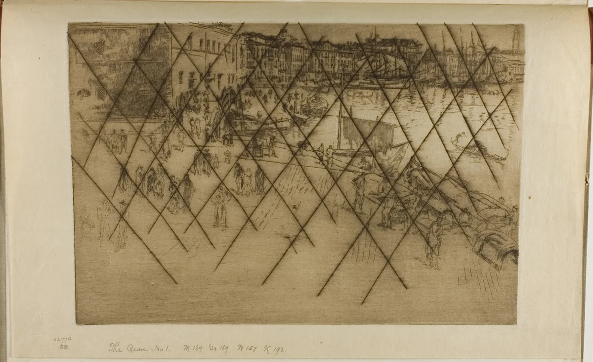 The Riva by James McNeill Whistler, print, 1879-1880