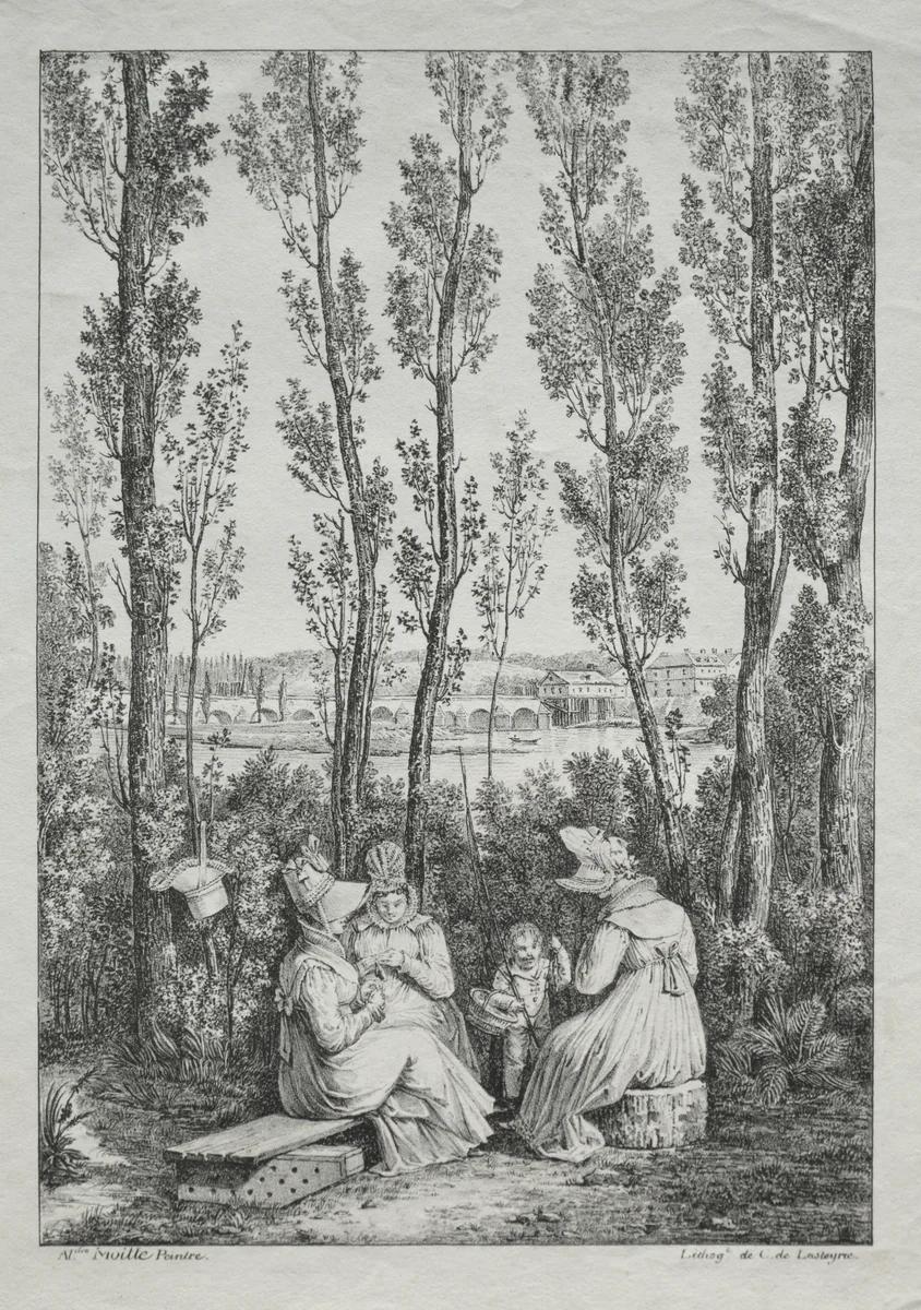 The Picnic by Alexandre Moitte, print, 1805-1815