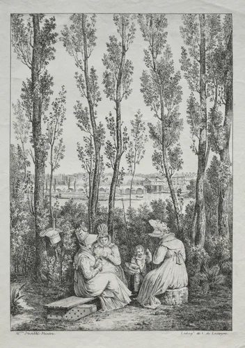 The Picnic by Alexandre Moitte, print, 1805-1815