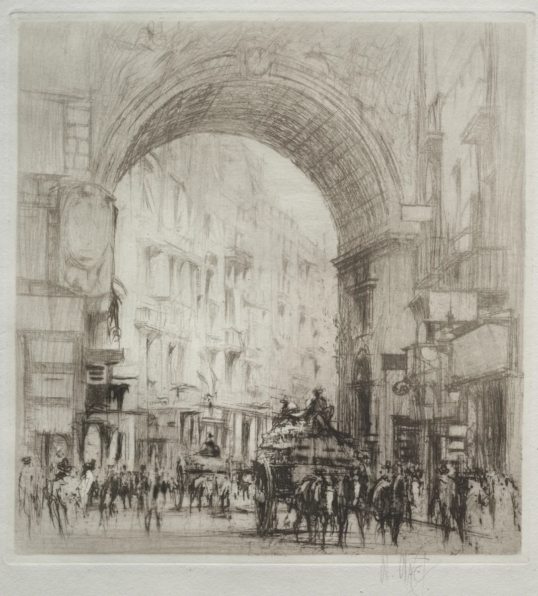 Arco San Carlo, Naples by William Walcot, print