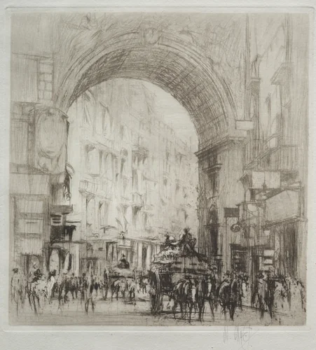 Arco San Carlo, Naples by William Walcot, print