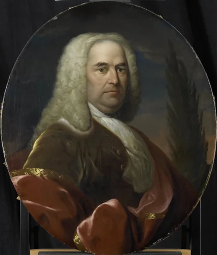Portrait of Hugo du Bois, Director of the Rotterdam Chamber of the Dutch East India Company, elected 1734 by Dionys van Nijmegen, painting, 1734-1798