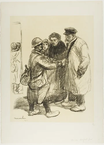 One Doesn't Get Used to It by Théophile Alexandre Steinlen, print, 1915