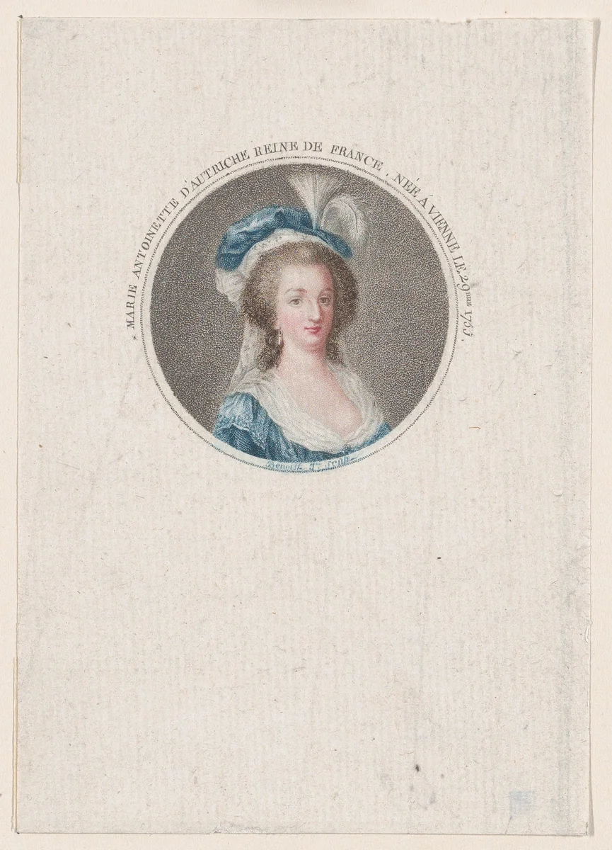 Marie Antoinette of Austria, Queen of France by J. L. Benoist, print, 1795-1845