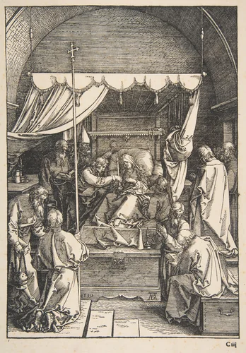 The Death of the VIrgin, from "The Life of the Virgin" by Albrecht Dürer, print, 1511