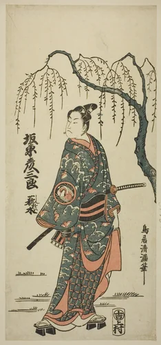 The Actor Bando Hikosaburo II by Torii Kiyomitsu I, print, 1755-1765