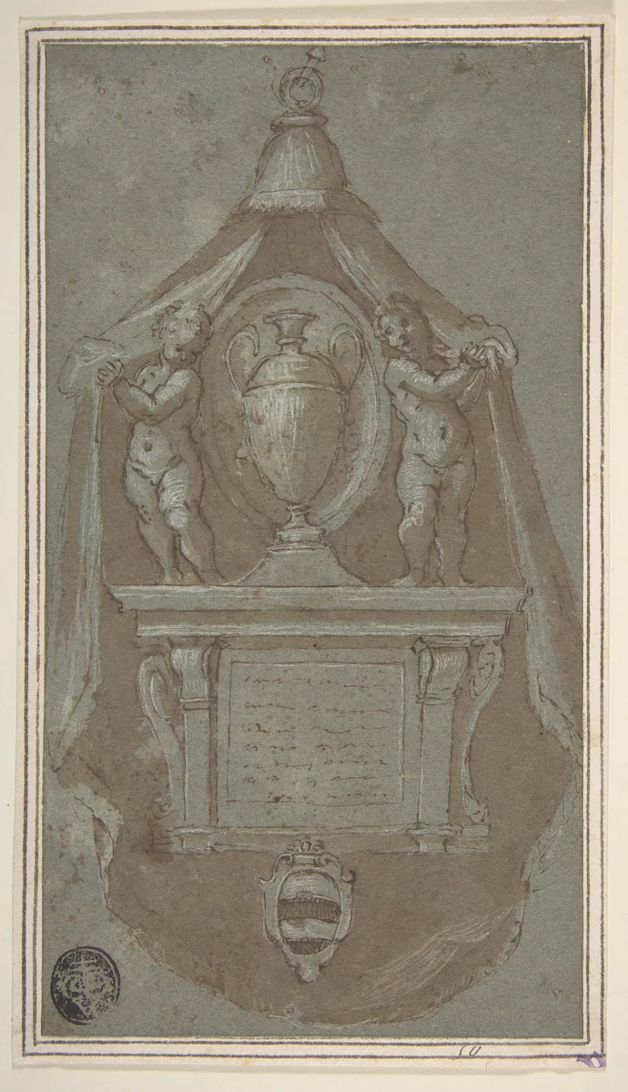 Design for a Wall Tomb by Avanzino Nucci, drawing, 1590-1610