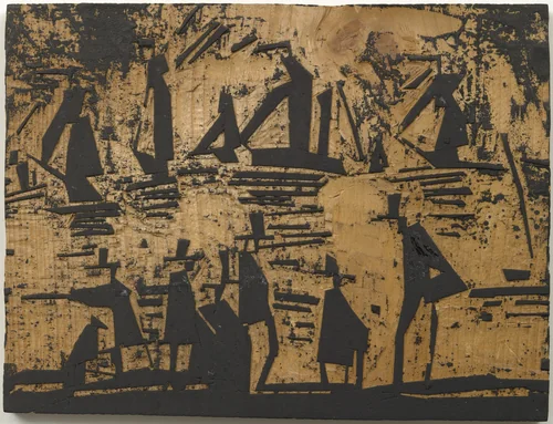 Woodblock for Fishing Boats (Fischerboote) by Lyonel Feininger, print, 1918