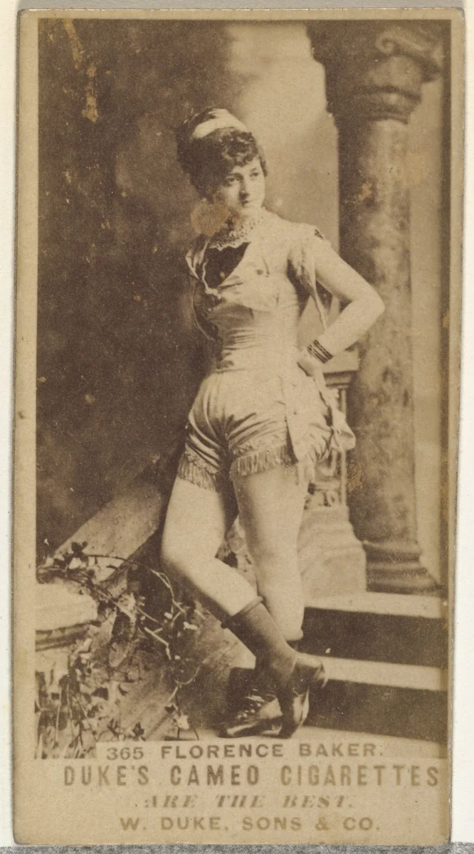 Card Number 365, Florence Baker, from the Actors and Actresses series (N145-5) issued by Duke Sons & Co. to promote Cameo Cigarettes by W. Duke, Sons & Co., photograph, 1880-1889