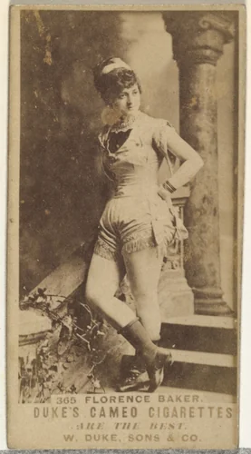 Card Number 365, Florence Baker, from the Actors and Actresses series (N145-5) issued by Duke Sons & Co. to promote Cameo Cigarettes by W. Duke, Sons & Co., photograph, 1880-1889