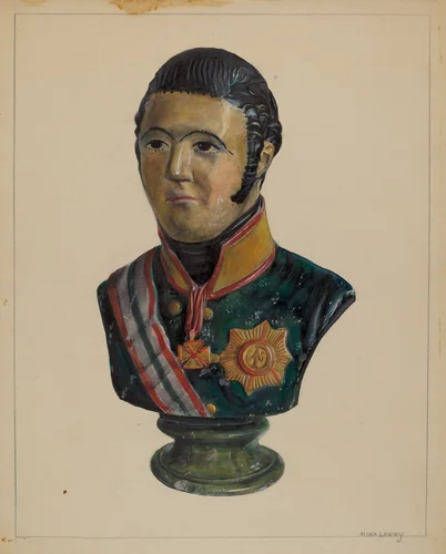 Portrait Bust by Mina Lowry, index of american design, 1936