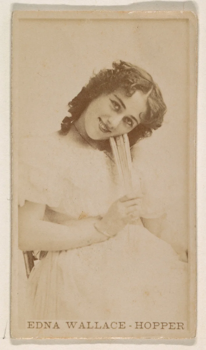 Edna Wallace-Hopper, from the Actresses series (N245) issued by Kinney Brothers to promote Sweet Caporal Cigarettes by Kinney Brothers Tobacco Company, photograph, 1890