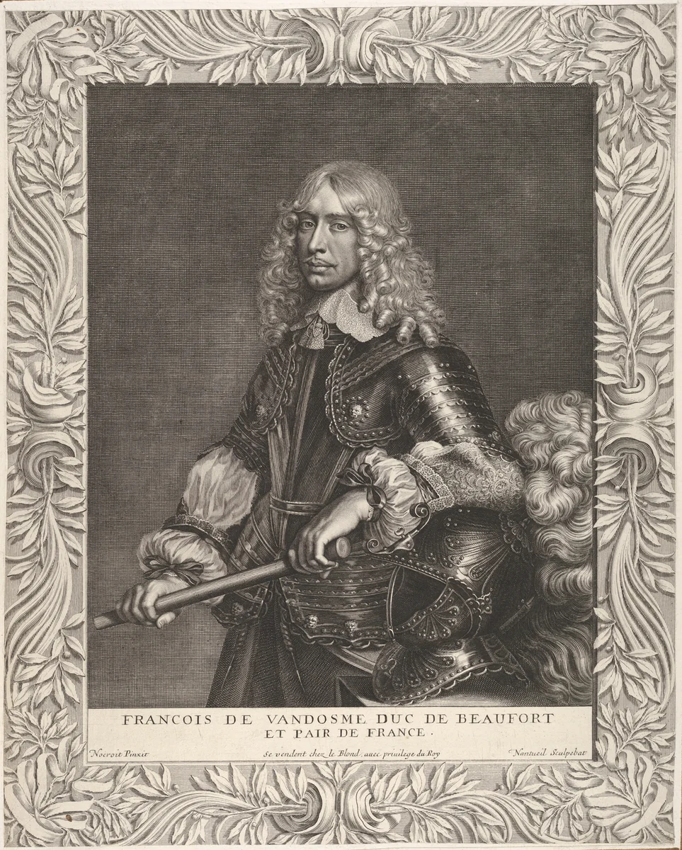 Fran çois de Vendôme, duc de Beaufort by Robert Nanteuil, print, 1644-1654