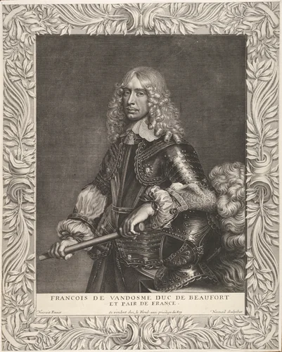 Fran çois de Vendôme, duc de Beaufort by Robert Nanteuil, print, 1644-1654