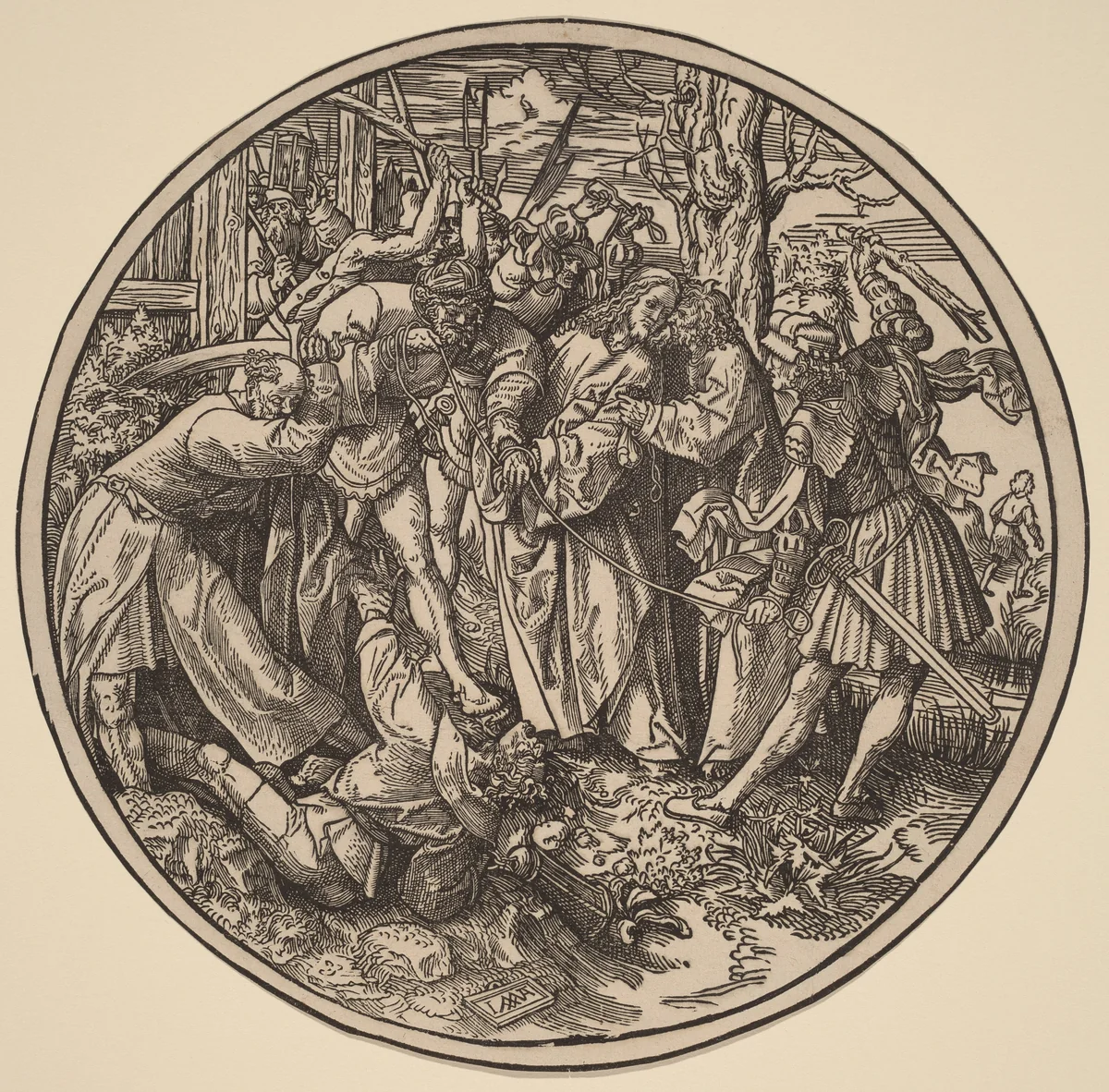 The Betrayal of Christ by Jacob Cornelisz van Oostsanen, print, 1512