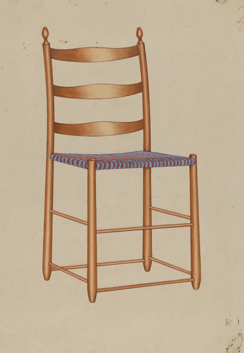 Shaker Chair by American 20th Century, index of american design, 1935-1942