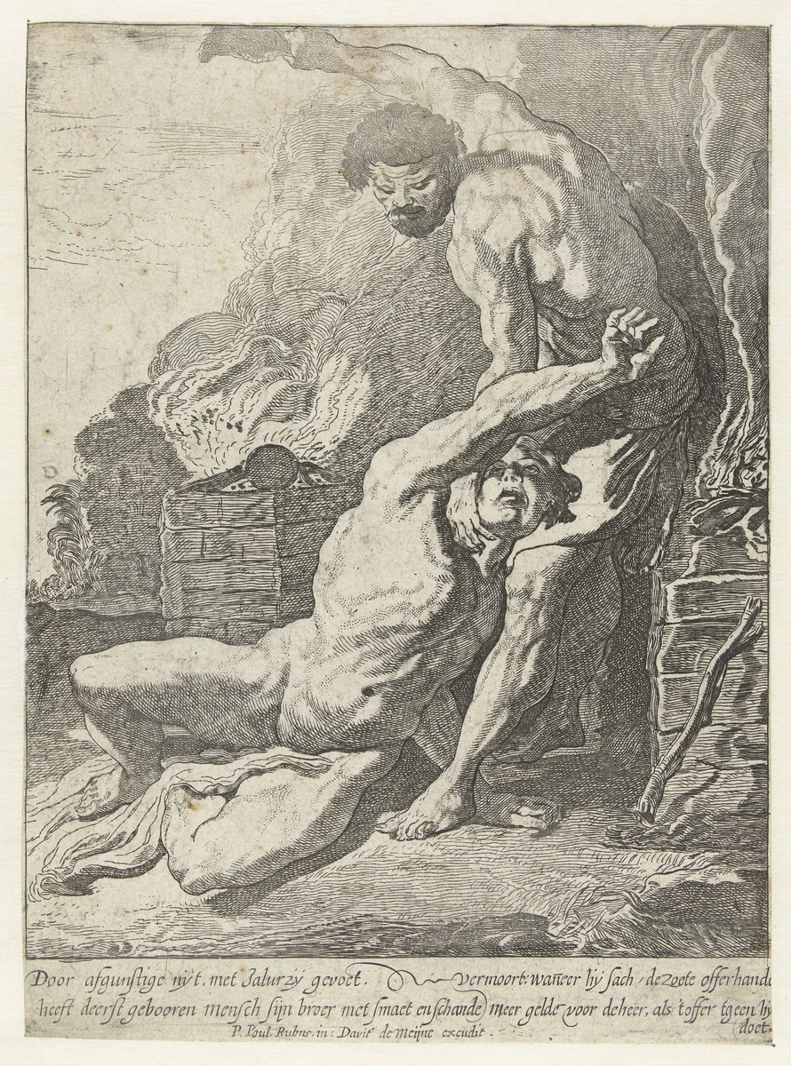 Kain doodt Abel by Willem Pietersz Buytewech, print, 1612-1613