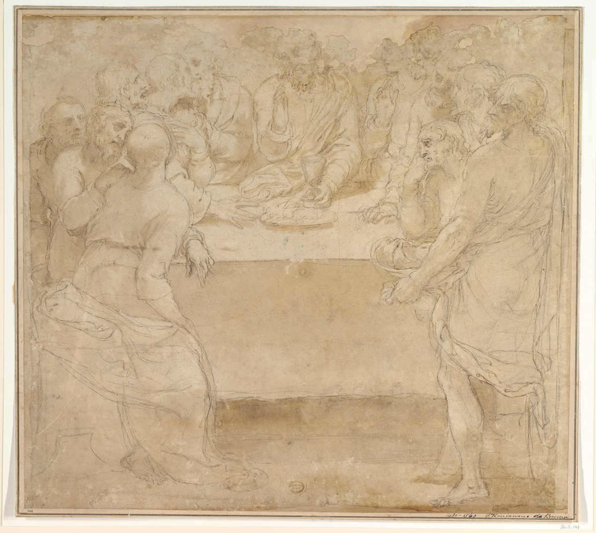 The Last Supper by anonymous, drawing, 1545-1585