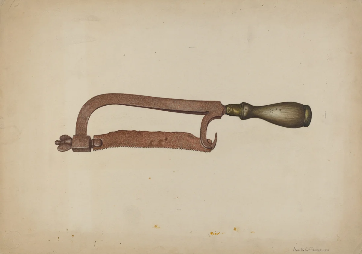 Hack Saw by Paul Poffinbarger, index of american design, 1938