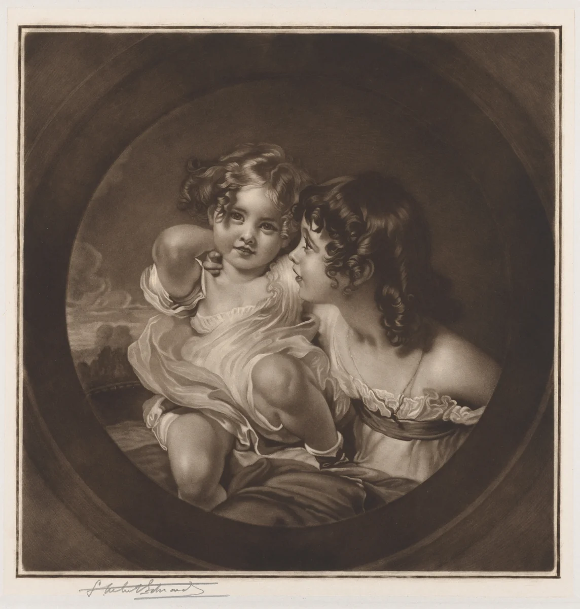 Nature (Calmady Children) by Samuel Arlent-Edwards, print, 1875-1923