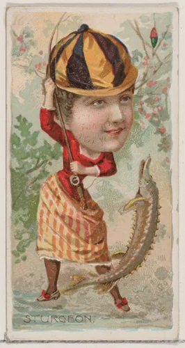 Sturgeon, from the series Fishers and Fish (N74) for Duke brand cigarettes by Knapp & Company, print, 1888