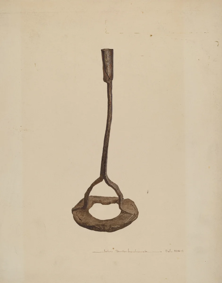 Horse Shoe Candle Holder by John Swientochowski, index of american design, 1939