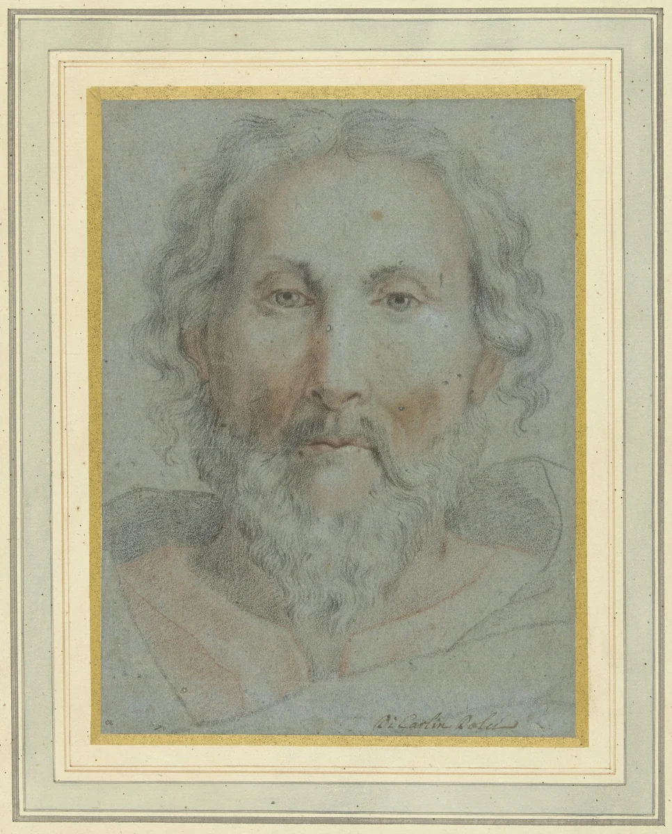 Hoofd van God de Vader by Carlo Dolci, drawing, 1652-1662
