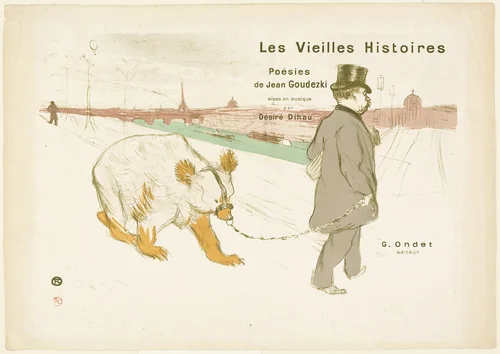 Cover and Frontispiece to Les Vieilles Histoires by Henri de Toulouse-Lautrec, print, 1893