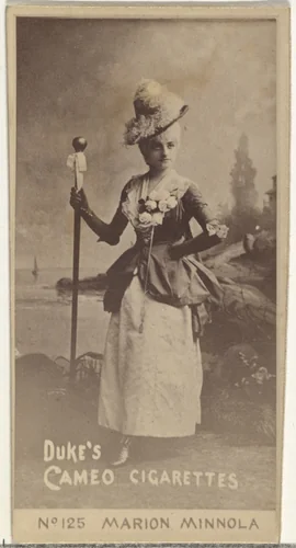 Card Number 125, Marion Minnola, from the Actors and Actresses series (N145-4) issued by Duke Sons & Co. to promote Cameo Cigarettes by W. Duke, Sons & Co., photograph, 1880-1889
