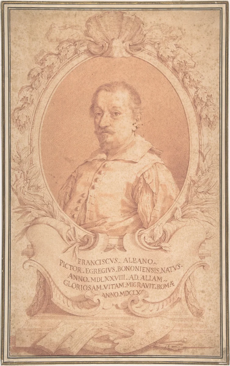 Portrait of Francesco Albani by Sempronio Subissati, drawing, 1680-1758