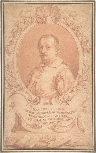 Portrait of Francesco Albani by Sempronio Subissati, drawing, 1680-1758