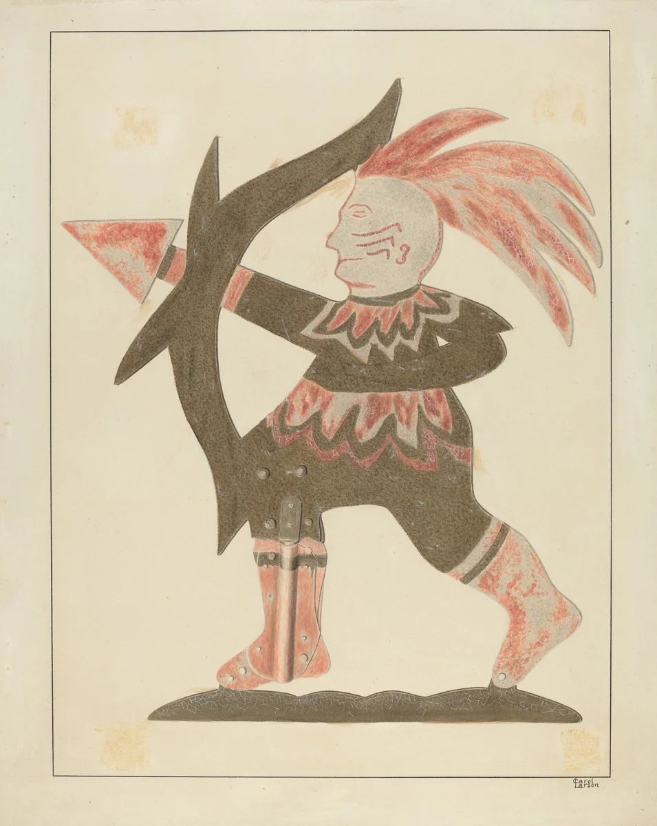 Indian Weather Vane by Carol Larson, index of american design, 1936