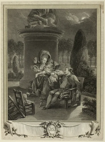 La soiree des Thuileries by Jean Baptiste Blaise Simonet, print, 1762-1813