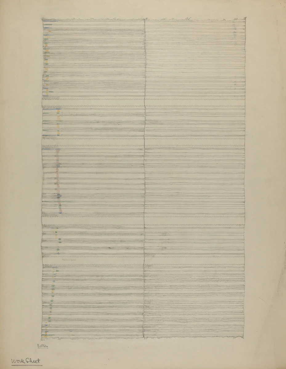 Textile by American 20th Century, index of american design, 1935-1942