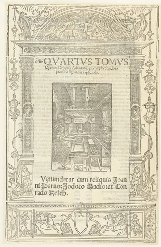 Titelblad van het vierde deel van Opera Origenis Adamantii by Unknown, print, 1520