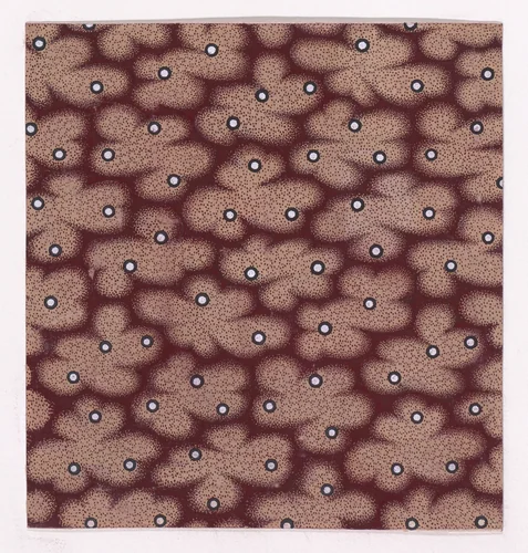 Textile Design with Cloud-Like Figures and Pearls by anonymous, drawing, 1840