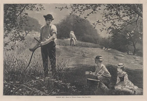 Making Hay, from "Harper's Weekly," Vol. XVI by Winslow Homer, print, 1872