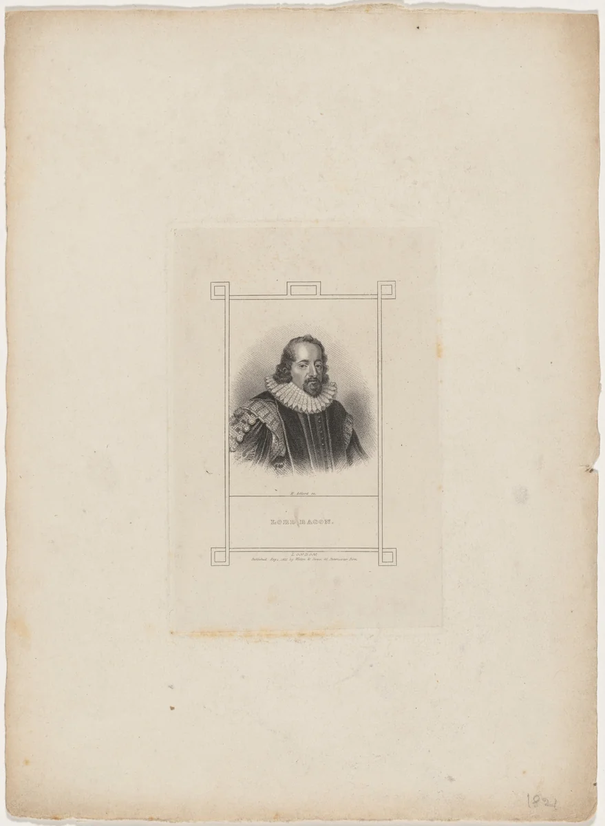 Lord Bacon by Henry Adlard, print, 1780-1899