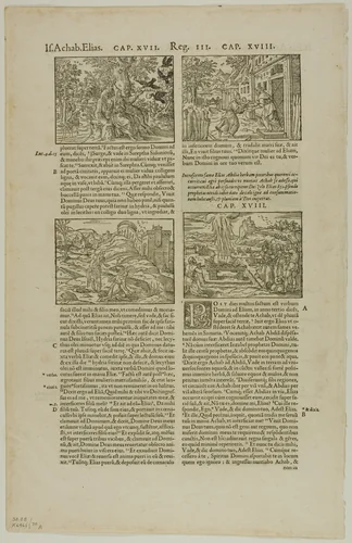 Four Illustrations to I Kings (recto) and Illustration to I Kings (verso) from Biblia Latina, plate 78 from Woodcuts from Books of the XVI Century by Bernard Salomon, print, 1569