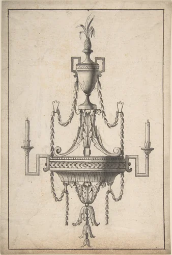 Candelabrum by anonymous, drawing, 1700-1800