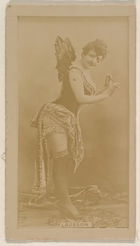 Miss Lauason, from the Actresses series (N245) issued by Kinney Brothers to promote Sweet Caporal Cigarettes by Kinney Brothers Tobacco Company, photograph, 1890